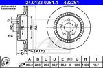 ATE 24.0122-0261.1 Диски торм.VOLVO XC60 08-