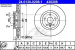 ATE 24.0130-0208.1 тормозной диск на OPEL INSIGNIA седан