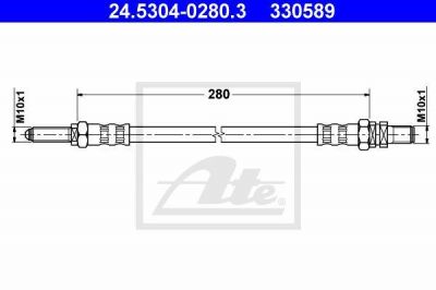 ATE 24.5304-0280.3 тормозной шланг на FORD FIESTA фургон (JV_)