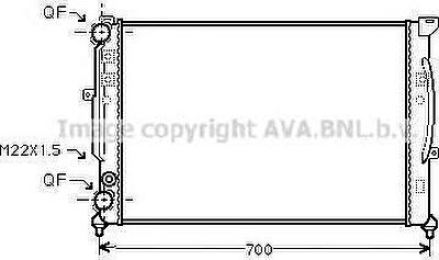 AVA Радиатор основной AD A4/A6 VW Skoda (8D0121251P, AIA2123)