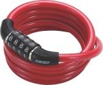 Замок велосипедный BBB QuickCode 8mm x 1200mm кодовый красный (BBL-65) (б/р)