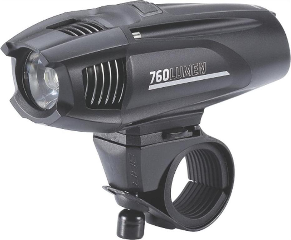 Фонарь передний BBB Strike 760 lumen LED black rechargealbe lithium ion 2600mAh battery (BLS-74) (б/р)