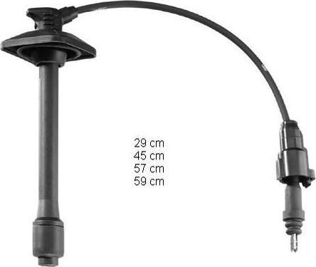 BERU Комплект проводов зажигания TOYOTA AVENSIS (_T22_) 2.0 09/97-10/00 mot.3S-FE (9091922400, ZEF1111)
