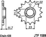 BIKE ALERT Звезда цепного привода (JTF 1589 19)