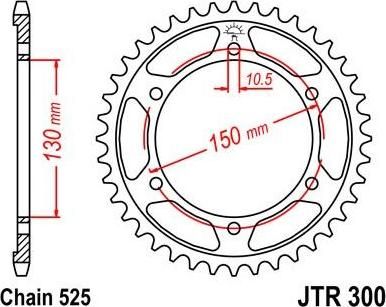 BIKE ALERT Звезда цепного привода (JTR 300 48)