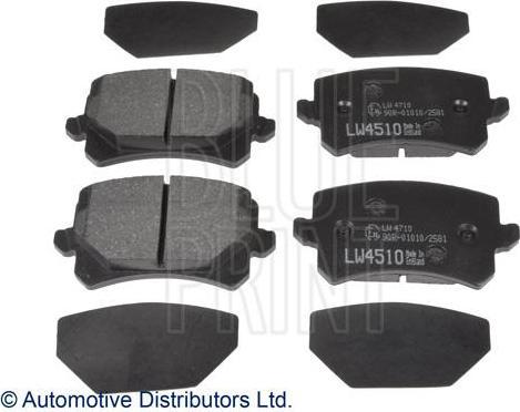 Blue Print ADV184217 комплект тормозных колодок, дисковый тормоз на VW TIGUAN (5N_)