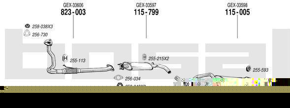 Bosal 014.200.01 система выпуска ог на ROVER 100 / METRO (XP)