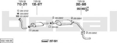Bosal 032.169.55 система выпуска ог на FIAT DUCATO c бортовой платформой/ходовая часть (290)