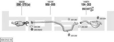 Bosal 034.012.15 система выпуска ог на FORD MONDEO IV седан (BA7)
