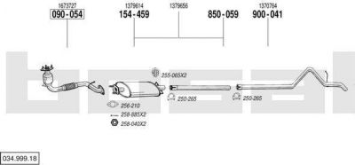 Bosal 034.999.18 система выпуска ог на FORD TRANSIT фургон
