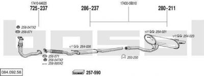 Bosal 084.092.58 система выпуска ог на TOYOTA CARINA E Sportswagon (_T19_)