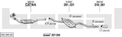 Bosal 092.280.60 система выпуска ог на VOLVO S70 (LS)
