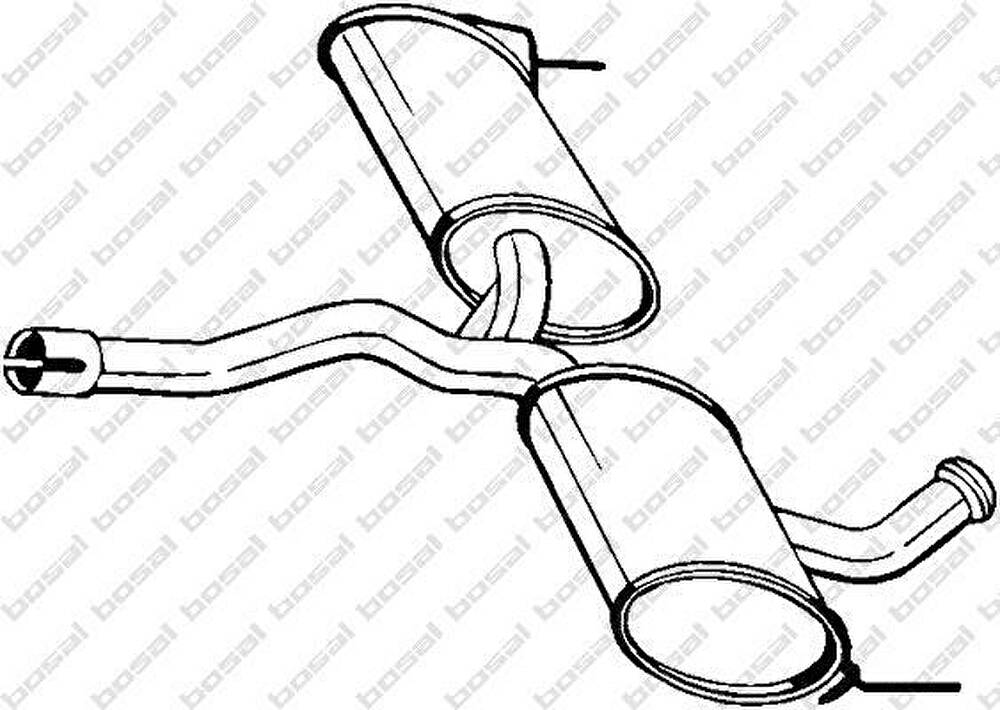 BOSAL Глуш средн часть RENAULT LAGUNA 1,9/3,0 94-> (200-731, 200-731)