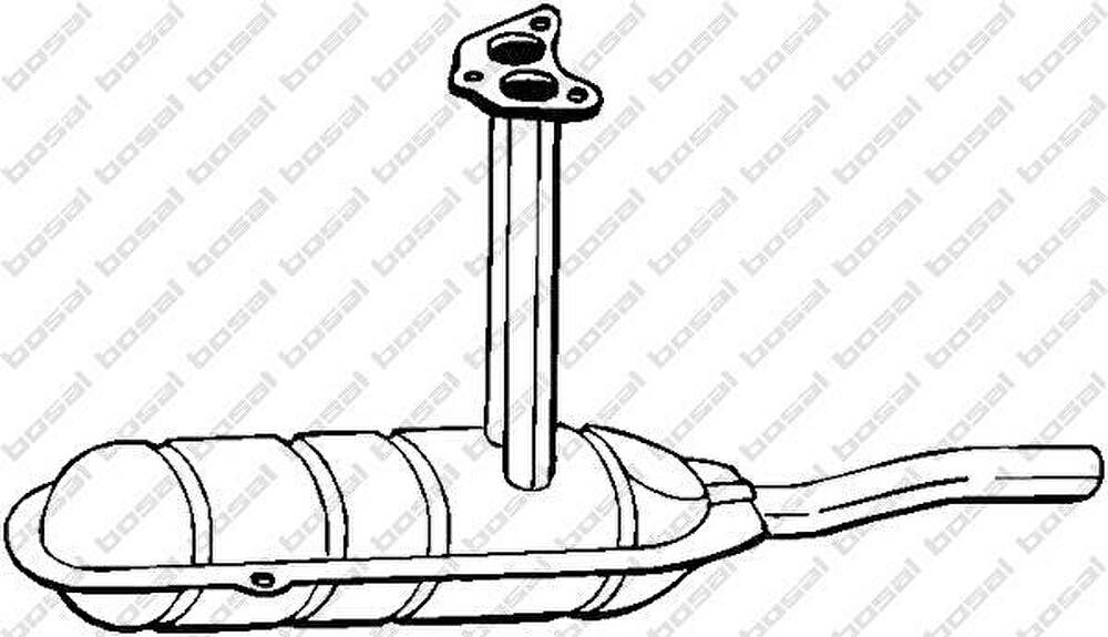 Bosal 220-645 средний глушитель выхлопных газов на SKODA 105,120 (744)