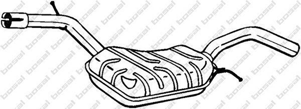 Bosal 233-083 средний глушитель выхлопных газов на VW PASSAT (3C2)