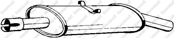 BOSAL Глушитель VW PASSAT -88 1.6/1.6D (321253609B, 233-269)