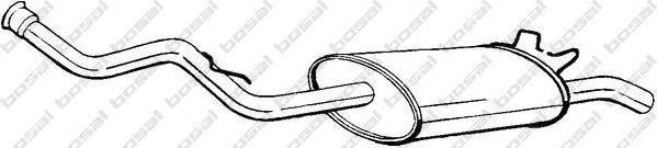 BOSAL 278-079_=P21.142AL [7701470165] !глушитель задняя часть Renault R 19 Hatchback 1.4i 88-96 (278-079)