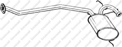 BOSAL Глуш средн часть RENAULT 19 1,8/1,9 92-96 (279-241)