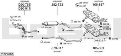 Bosal SYS00298 система выпуска ог на AUDI A3 (8P1)