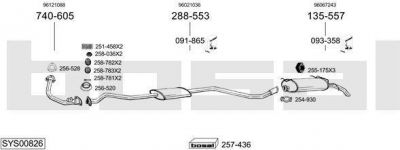 Bosal SYS00826 система выпуска ог на CITROEN AX (ZA-_)