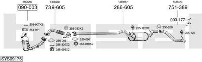 Bosal SYS09175 система выпуска ог на FORD C-MAX (DM2)