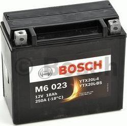 BOSCH МОТО АКБ M60 23 12V 18Ah 260A 177x88x156 /+-/ (Длина x Ширина x Высота) (0092M60230)