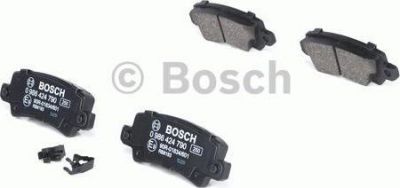BOSCH Колодки тормозные TOYOTA COROLLA (E12) 02>06 с датчиком задние (GDB3289, 0986424790)