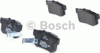 BOSCH Колодки тормозные HONDA ACCORD 2.0-2.4 АКПП 08-/CR-V II 02-06/FR-V 05- задние (43022S5AE50, 0986461006)