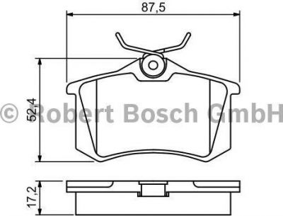 BOSCH Колодки тормозные AUDI 96-/CITROEN 99-/RENAULT 98-/PEUGEOT 00-/VW 95- задние (4B0698451E, 0986461769)