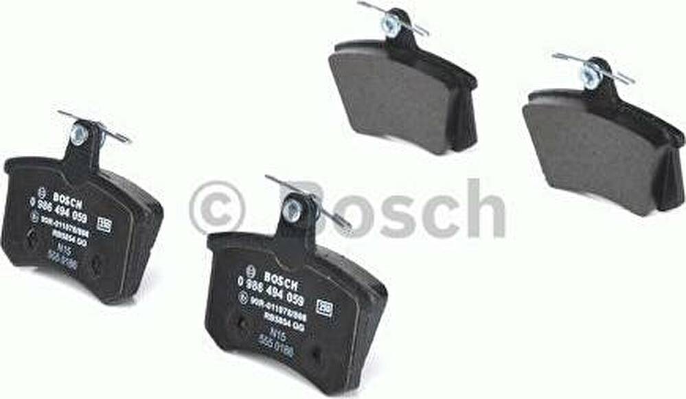 BOSCH Колодки тормозные AUDI А100 82>95/A4 95>97/A6 95>97/A8 94>99 задние (571350, 0986494059)