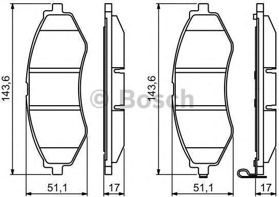 BOSCH Колодки тормозные передние Chevrolet Lacetti (96405129, 0986494343)