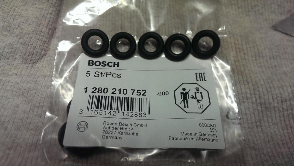 Bosch 1 280 210 752 уплотнительное кольцо топливной форсунки 7,52×3,53 мм