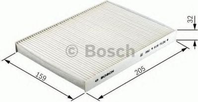 BOSCH 1 987 432 436_=JKR7217=LAK191/S !фильтр салона угольный Peugeot 207 1.4-1.6HDi 06> (1987432436)