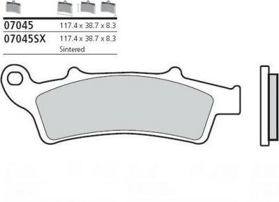 BREMBO Тормозные колодки (07045)