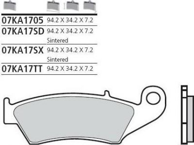 BREMBO Тормозные колодки (07KA17SD)