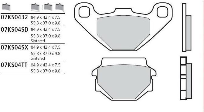 BREMBO Тормозные колодки (07KS0432)