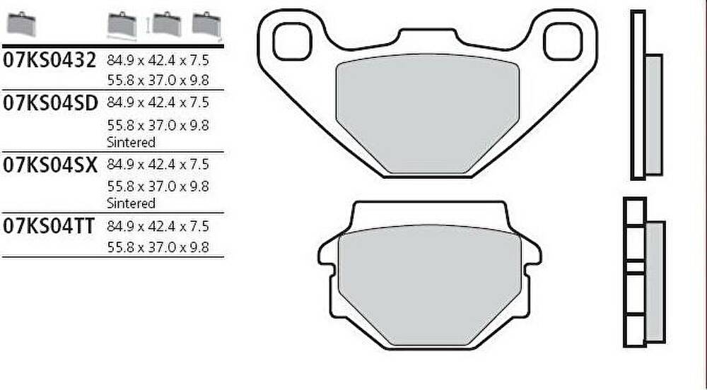 BREMBO Тормозные колодки (07KS04SD)