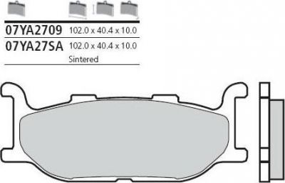BREMBO Тормозные колодки (07YA2709)