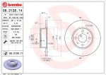 BREMBO Диск тормозной ALFA ROMEO 164 2.0i Twin Spark (87-98) (46758715, 08.3126.14)