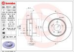 BREMBO Диск тормозной MERCEDES W203 180-350/W210 200-430 задний вент.D=290мм. 08.7211.10=>08.7211.20 крашенные (вместо 08.7211.20) (2104230612, 08.7211.21)