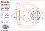 Brembo 08.9502.11 тормозной диск на SKODA OCTAVIA Combi (1Z5)