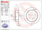 Brembo 08.A111.11 тормозной диск на LEXUS RX (MHU3_, GSU3_, MCU3_)
