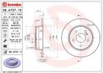 BREMBO Диск тормозной MERCEDES W204 180-200 07- задний крашенные (вместо 08.A737.10) (2044230512, 08.A737.11)