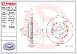 BREMBO Диск тормозной FORD MONDEO 93-00/SCORPIO 93-98 передний D=260мм. (561678J, 09.5707.14)