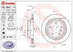 BREMBO Диск тормозной 5 E39 520-540 95-04 задний D=298мм. крашенные (вместо 09.6841.14) (562036, 09.6841.11)
