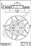 BREMBO Диск тормозной перед. вентил. VAG 1,6-1,9TDI 96-05 1J0615301E/1J0615301M/1J0615301P (562039J, 09.7012.75)