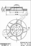 Brembo 09.8894.75 Диск тормозной LADA 2110/2111/2112 передний вент. D=239мм.