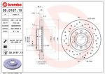 Brembo 09.9167.1X тормозной диск на SKODA OCTAVIA Combi (1Z5)