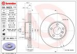 BREMBO Диск тормозной X5 (II) (E70) 3.0si (2.07-8.08) F (34116771985, 09.9923.11)