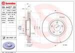 BREMBO Диск тормозной Ford MONDEO IV 1.6 EcoBoost (1500159, 09.A427.20)